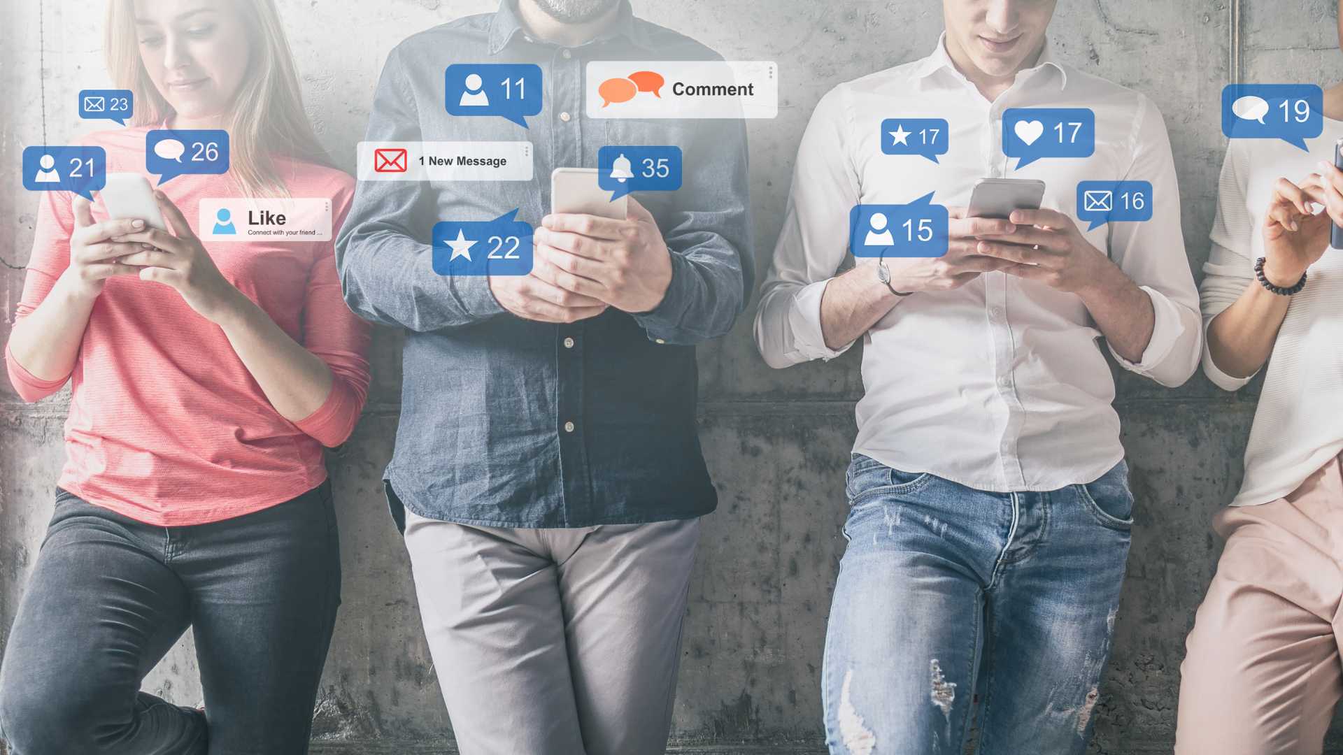 groupe de jeune sur les réseaux sociaux