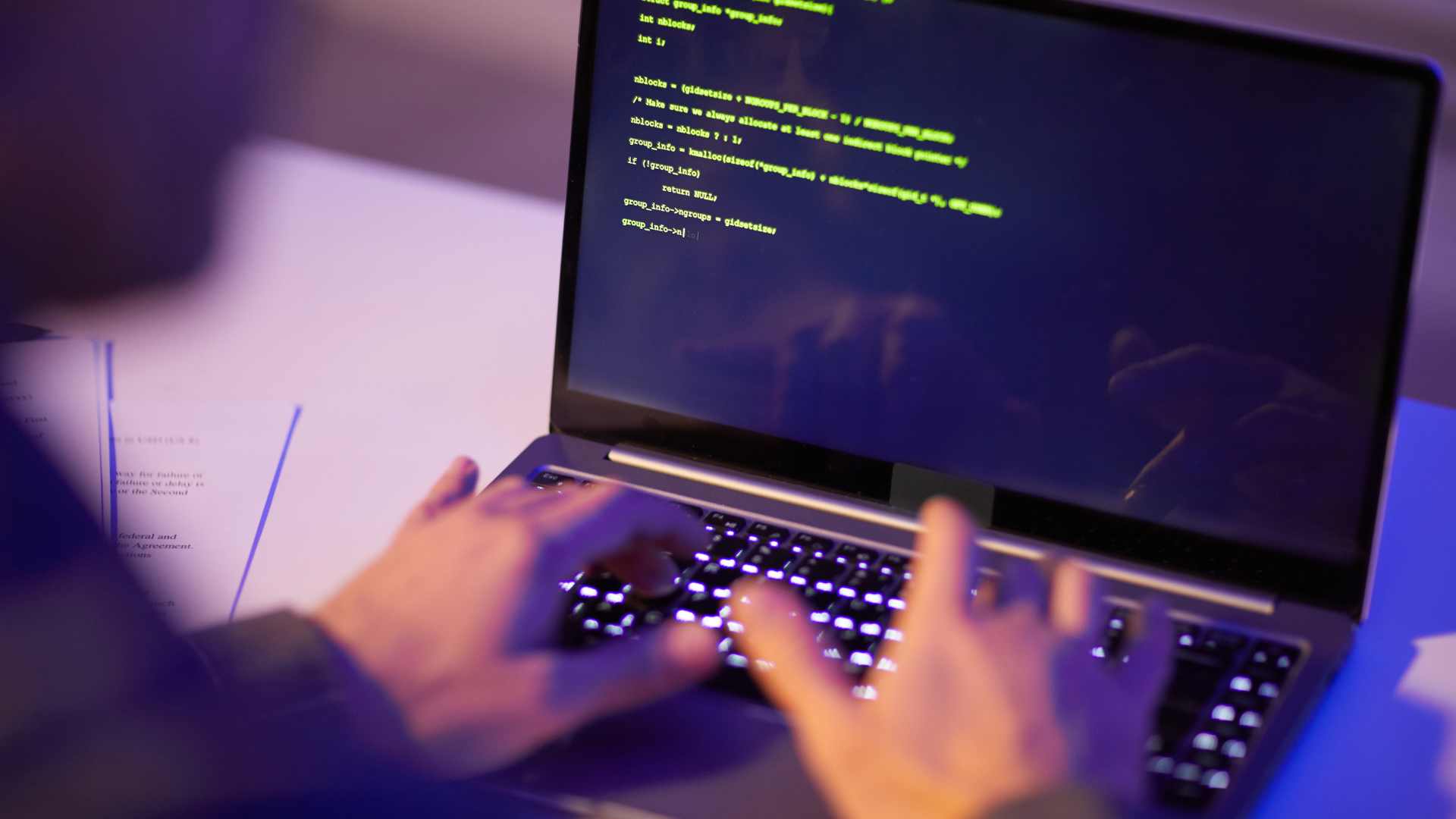 coding sur ordinateur