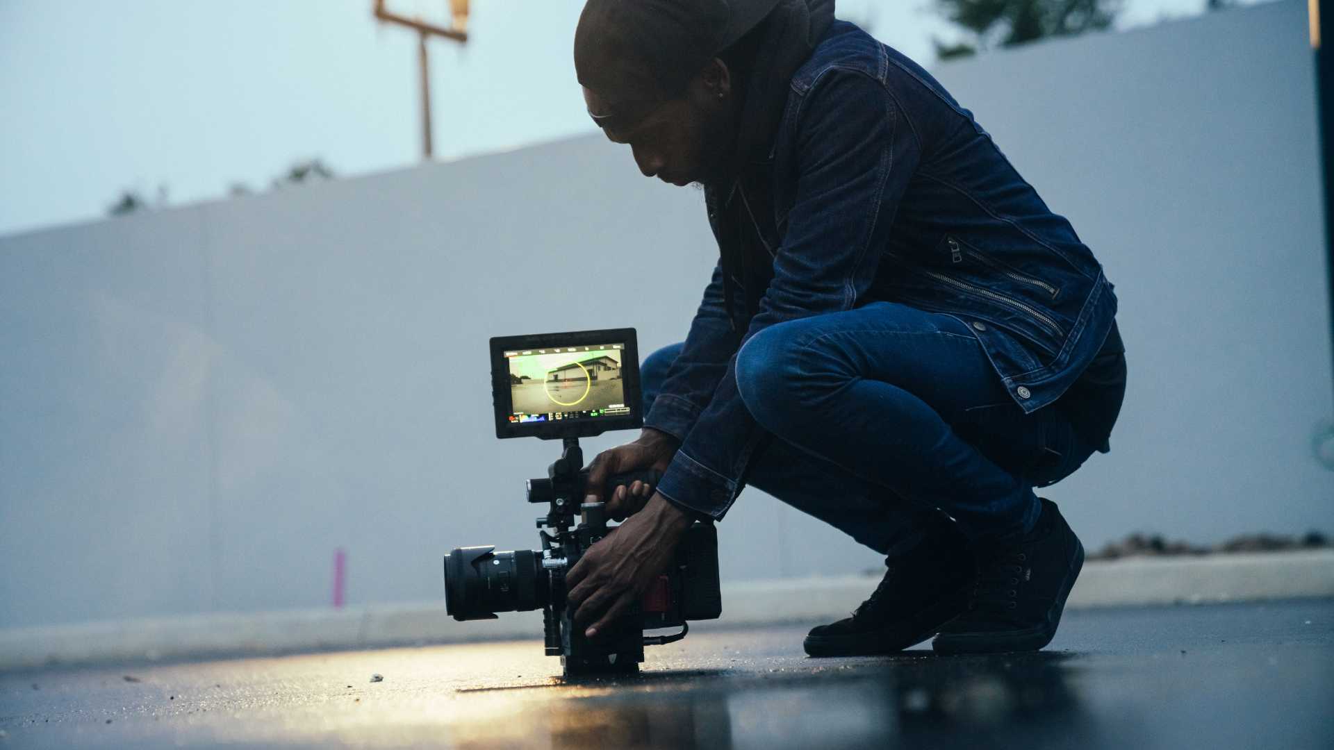 caméraman entrain de filmer